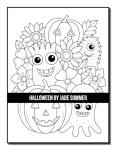 Halloween Coloring Book: For Adults with Beautiful Flowers, Adorable Animals, Spooky Characters, and Relaxing Fall Designs