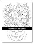Halloween Coloring Book: For Adults with Beautiful Flowers, Adorable Animals, Spooky Characters, and Relaxing Fall Designs