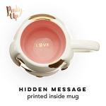 Pinky Up Penny Dog Mug, Ceramic Tea Mug, Tea Tumbler Cup, Dog Lover Gifts, Puppy Inspired Tea Cup, Gold Accents, 16oz