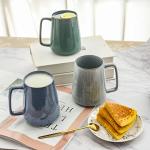 Ceraozmus Large Ceramics Coffee Mugs,24 OZ,Large Handle Design,Extra Large Tea and Coffee Cup for Office and Home，Microwave And Dishwasher Safe(24 oz Gray)