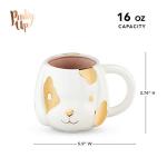 Pinky Up Penny Dog Mug, Ceramic Tea Mug, Tea Tumbler Cup, Dog Lover Gifts, Puppy Inspired Tea Cup, Gold Accents, 16oz