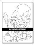 Halloween Coloring Book: For Adults with Beautiful Flowers, Adorable Animals, Spooky Characters, and Relaxing Fall Designs