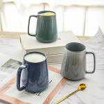 Ceraozmus Large Ceramics Coffee Mugs,24 OZ,Large Handle Design,Extra Large Tea and Coffee Cup for Office and Home，Microwave And Dishwasher Safe(24 oz Gray)