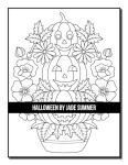 Halloween Coloring Book: For Adults with Beautiful Flowers, Adorable Animals, Spooky Characters, and Relaxing Fall Designs