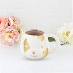 Pinky Up Penny Dog Mug, Ceramic Tea Mug, Tea Tumbler Cup, Dog Lover Gifts, Puppy Inspired Tea Cup, Gold Accents, 16oz