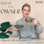 Mora Moss Green Latte Art Mug & Saucer