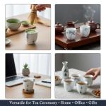 I-MART 4 Pcs Japanese Tea Cups, Chinese Ceramic Kung Fu Tea Cups, Tea Cup Set, 5 Ounce