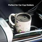 Ceramic Travel Mug with Flower Design 17oz