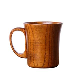 HomeImpel Handmade Wooden Coffee Cup Tea Cups Drinking Wood Mug with Handle for Beer/Coffee/Milk (Typ 2)