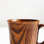 HomeImpel Handmade Wooden Coffee Cup Tea Cups Drinking Wood Mug with Handle for Beer/Coffee/Milk (Typ 2)