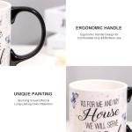 Topadorn 17 oz Ceramic Travel Mug with Spill Proof Lid & Handle, Microwave Dishwasher Safe Coffee Cup, Gift for Men and Women, Lavender