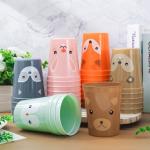 FYSUIMU 36Pcs Woodland Animal Party Decoration Cups 16oz Forest Animal Plastic Cups Cartoon Style Reusable Drinking Cup Drinkware for Birthday Baby Shower Party Supplies