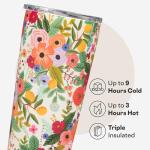 Corkcicle x Rifle Paper Co. Classic Insulated Coffee Mug - Keeps Drinks Cold 9 Hours - Triple-Insulated - Gift for Mom - Great for Mother's Day or Christmas - 16 oz - Garden Party Cream