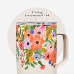 Corkcicle x Rifle Paper Co. Triple Insulated Coffee Mug with Lid and Handle, Garden Party, 16 oz – Stainless Steel Travel Mug Keeps Beverages Hot for 3+ Hours – Non-Slip, Easy-Grip, Spill-Resistant
