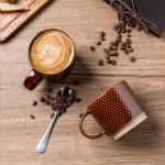 Stackable 12 OZ Ceramic Coffee Mugs Set of 4