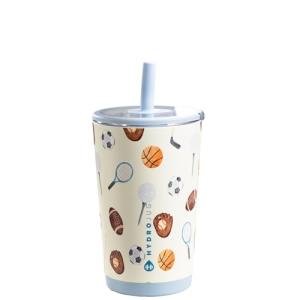 HydroJug Everyday Tumbler 14 oz – Ceramic-Lined Insulated Tumbler with Straw and Soft-Touch Lid, Cup Holder Friendly, Double-Wall Vacuum Insulation, Reusable Travel Cup – Sports