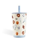 HydroJug Everyday Tumbler 14 oz – Ceramic-Lined Insulated Tumbler with Straw and Soft-Touch Lid, Cup Holder Friendly, Double-Wall Vacuum Insulation, Reusable Travel Cup – Sports