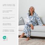 Fishers Finery Women's 100% Mulberry Silk Long Pajama Set with Gift Box (Tea Cup, M)