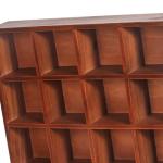 FccsiKoa Freestanding Wooden Display Shelf with 12 Compartments for Teacups and Collectibles, Style A