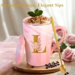 Personalized Ceramic Coffee Mug with Lid Tea Cup Women Lady Boss Gifts Coworker Colleague Manager Team Member Employee Boss Executive Assistant Inter Birthday Farewell Leaving Retirement Christmas,L