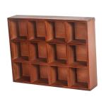 FccsiKoa Freestanding Wooden Display Shelf with 12 Compartments for Teacups and Collectibles, Style A