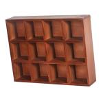 FccsiKoa Freestanding Wooden Display Shelf with 12 Compartments for Teacups and Collectibles, Style A