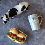 Smarlin Marbling Ceramic Coffee Tall Mug, Tea Cup for Office and Home, 13 Oz, Dishwasher and Microwave Safe, 1 PCS (Grey-high, 1)