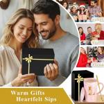 Personalized Ceramic Coffee Mug with Lid Tea Cup Women Lady Boss Gifts Coworker Colleague Manager Team Member Employee Boss Executive Assistant Inter Birthday Farewell Leaving Retirement Christmas,L