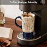 Topadorn Ceramic Travel Mug and Coffee Cup 17 oz. with Handle and Color Box,Starstruck