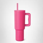 Simple Modern 40 oz Tumbler with Handle and Straw Lid | Leak-Proof Insulated Stainless Steel Water Bottle Travel Mug Cupholder Use | Gifts for Women Men Him Her | Trek Signature | Berry