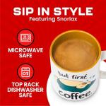 Silver Buffalo Pokemon Snorlax But First Coffee Ceramic Mug, 20 Ounces