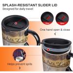 Topadorn 17 oz Ceramic Travel Mug with Handle