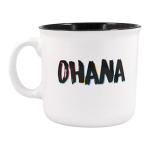 Silver Buffalo Disney Lilo and Stitch Ohana Colorful and Abstract Ceramic Coffee Camper Mug, 20 oz