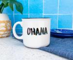 Silver Buffalo Disney Lilo and Stitch Ohana Colorful and Abstract Ceramic Coffee Camper Mug, 20 oz