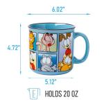 Silver Buffalo Garfield Grid Characters Ceramic Camper Coffee Mug, 20 Ounces, Garfield Grid Characters (20 Ounces), 20oz