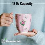 Floral Porcelain Coffee and Tea Mug Set