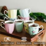 Floral Porcelain Coffee and Tea Mug Set