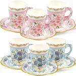 Floral Paper Tea Cups - Set of 24