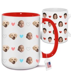 Custom Funny Coffee Mugs - Personalized Face Photo All-Over Print, Customized Tea Cup Cute Birthday Gifts Ideas for Women, Friends, Coworkers, Mom, Wife, Grandma, Daughter, Son, Sister, Aunt