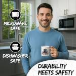 South Korea Ceramic Coffee Mug 11oz Asia Technology Culture Land of the Morning Calm – Tea Coffee Mug with Comfortable Grip – Unique Travel Gift Cup for Office or Home – Vibrant Long-Lasting ID44991