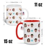 Custom Funny Coffee Mugs - Personalized Face Photo All-Over Print, Customized Tea Cup Cute Birthday Gifts Ideas for Women, Friends, Coworkers, Mom, Wife, Grandma, Daughter, Son, Sister, Aunt