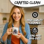 South Korea Ceramic Coffee Mug 11oz Asia Technology Culture Land of the Morning Calm – Tea Coffee Mug with Comfortable Grip – Unique Travel Gift Cup for Office or Home – Vibrant Long-Lasting ID44991