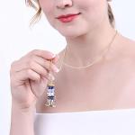 Washranp Necklace Chain for Women Girls, Necklace Enamel Style Teacup Design Alloy Women Long Necklace Pendant Necklace for Valentine's Day Gift Birthday Present -