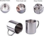 Set of 2 Unbreakable Kids' Stainless Steel Mugs