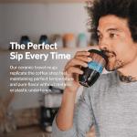 Black Ceramic Travel Mug with Blue Glaze