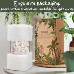 Floral Iced Glass Cups with Bamboo Lids and Straws 16oz Wildflower Coffee Cup Gift for Women Cute Flower Drinking Glass with Cleaning Brushes, Flower Gifts for Mother 's Day Birthday Bridesmaid Party