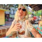 Floral Iced Glass Cups with Bamboo Lids and Straws 16oz Wildflower Coffee Cup Gift for Women Cute Flower Drinking Glass with Cleaning Brushes, Flower Gifts for Mother 's Day Birthday Bridesmaid Party