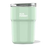 SaturnBird 12 oz Coffee Mug with Lid, for Cold & Hot Drinks, Vacuum Insulated Stainless Steel Coffee Tumbler for Cold & Hot Drinks, Reusable Double-Wall, BPA-Free, Seafoam Green (NO.2)