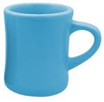Funny Guy Mugs Classic Retro Diner Coffee Mug - Heavy Duty 10 Oz Stoneware Cup with Easy Grip Handle - Ideal for Hot and Cold Beverages (Light Blue, 10 Ounce)