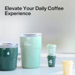 SaturnBird 12 oz Coffee Mug with Lid, for Cold & Hot Drinks, Vacuum Insulated Stainless Steel Coffee Tumbler for Cold & Hot Drinks, Reusable Double-Wall, BPA-Free, Seafoam Green (NO.2)